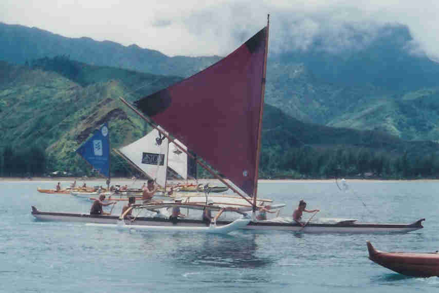 Canoe Race in Hanalei Bay, Kauai