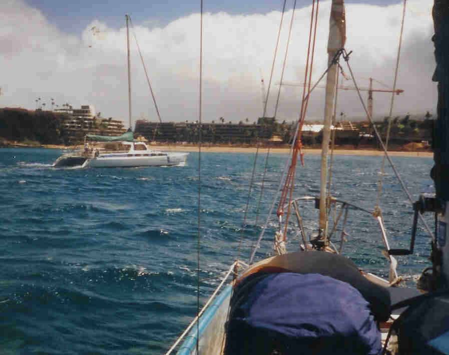 Sailing into Kaanapali, Maui